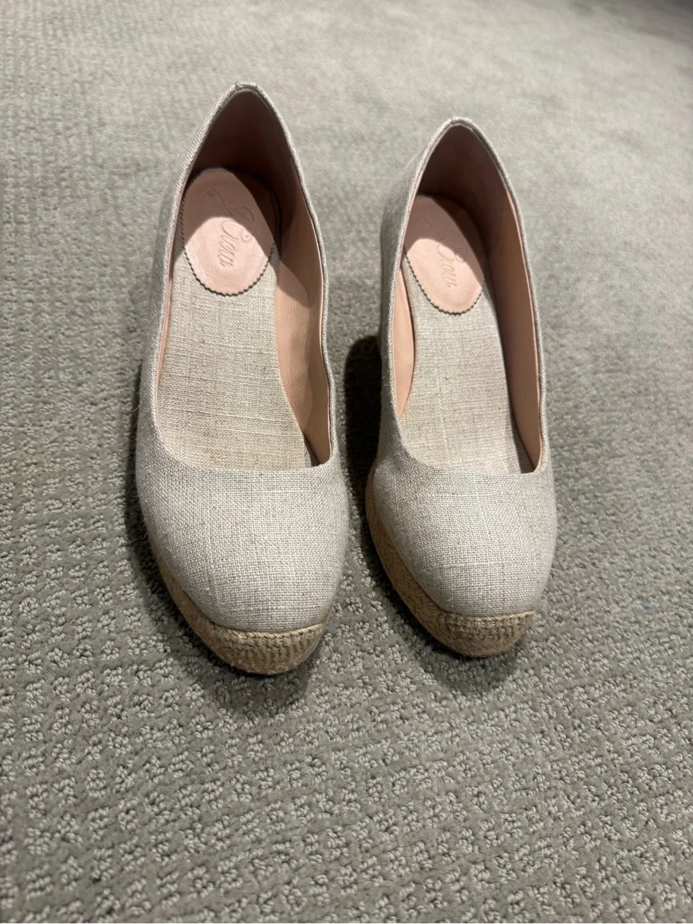 J. Crew Seville Gold Shimmer/Metallic Wedge Sz 9